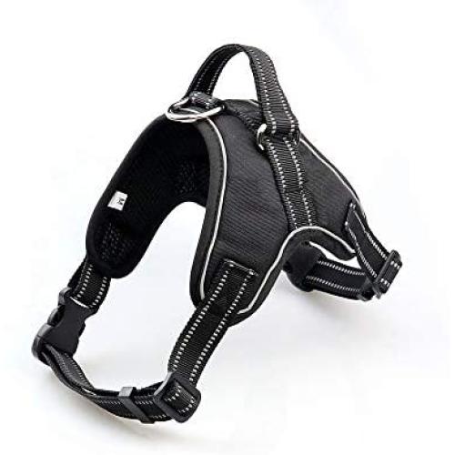 Dog Harness No Pull, Easy On and Off Pet Harness Vest, Durable Material with Reflective Strip,Easy to Adjust for Medium Large Dogs
