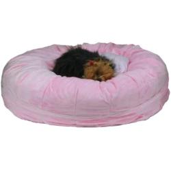 Teafco Otto Pet Bed with Heat Relief Padding, Pink, Round