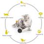 LATIBELL Interactive Smart Cat Toy, Pet Balance Swing Tumbler Car Design Toy with Catnip Ball, Self Rotating Moving Exercise Chaser Toy for Indoor Cat Kitten