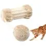 ocijf179 Cat Toy Pet Cat Kitten Sisal Post Pompom Sound Scratcher Interactive Play Scratching Toy - Linen Color ocijf179 Cat Toy Pet Cat Kitten Sisal Post Pompom Sound Scratcher Interactive Play Scratching Toy - Linen Color