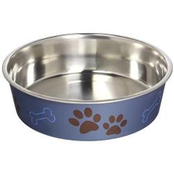 Loving Pets Metallic Bella Bowl, Large, Blueberry