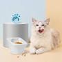 ComSaf Raised Cat Food Bowl, Elevated Slanted Kitten Pet Food Bowl, Inclined Cat Food Dish, Ceramic Cat Pet Food Water Feeder