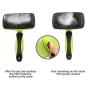 Self Cleaning Pet Comb Set For Hair Removal And Carding, Hair Removal Beauty Tools For Dogs, Cats and Pets - Gently Remove Long and Loose Underlay, Mats and tangled hair, Green