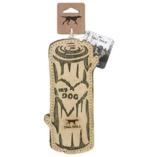 Tall Tails Love My Dog Natural Leather Log 9 Inches Tall Tails Love My Dog Natural Leather Log 9 Inches