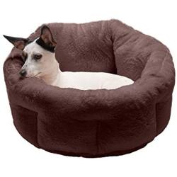 Furhaven Pet Dog Bed - Cooling Gel Memory Foam Faux Fleece and Chenille Soft Woven Traditional Sofa-Style Living Room Couch Pet Bed with Removable Cover for Dogs and Cats