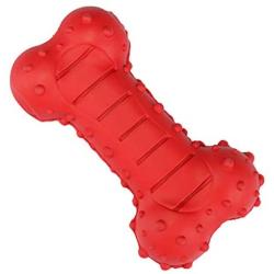 Pet Supplies Large Rubber Vocal Bone-Shaped Missing Food Toy Clean Tooth Bone Leakage Food Ball