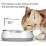 001 Glass Dog Cat Food Bowls, Water Bowl for Cats and Small Dogs, Transparent Glass Pet Bowl, Promotes Pet Hydration, Durable and Stable Design, Protect Pets Spine, Dishwasher Safe