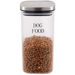 Pethiy Dog Food and Treats Storage Container - Clear Glass - Storage Canister Tins