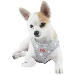 Puppia PARA-HB1532-GY-L Grey Algo Harness B Pet-Vest-Harnesses