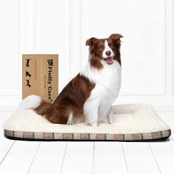 Fluffy Care Dog Bed Crate Pad Mat Pet Bed Puppy Bed Mat Mattress Kennel Pads 24 30 36 42 inch for Large Medium Small Dogs Cats Machine Washable Super Soft Cozy Non-Slip Bottom