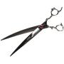 ShearsDirect Japanese 440C Stainless Steel Curved Shear with Dragon Handle, 9.0''