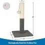 PAWBEE Cat Scratching Post - 20” Kitty Scratch Pole with Natural Sisal Rope and Hanging Ball Toy - Carpet Covered Heavy Anti-tip Base - Sturdy Scratcher Pole Tower for Small Cats and Kittens