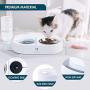 Double Dog Cat Bowls, 2 in 1 Premium Pets Water and Food Bowl Set, Non Slip Anti Spill Stable Separation Design with Automatic Water Dispenser, Pet Food Feeder for Cat/Small Dog
