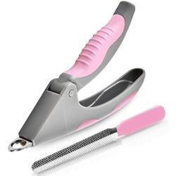 TMOLL BELLE Dog Nails Clippers and File, Professional Pet Grooming Tool, Razor Sharp Blades, Safety Guard to Avoid Overcutting, Design for Small Medium Large Dogs Cats