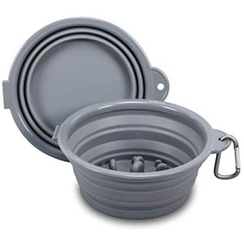 N/E Collapsible Dog Bowl Travel Pet Bowls Slow Feeder Pet Bowls Two in one Easy to Assemble and disassemble Easy to Carry