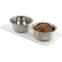 mDesign Premium Quality Pet Food and Water Bowl Feeding Mat for Cats and Kittens - Waterproof Non-Slip Durable Silicone Placemat - Raised Edges, Food Safe, Non-Toxic - Small - Clear mDesign Premium Quality Pet Food and Water Bowl Feeding Mat for Cats and Kittens - Waterproof Non-Slip Durable Silicone Placemat - Raised Edges, Food Safe, Non-Toxic - Small - Clear