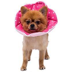 WZ PET Adjustable Dog Cat Cone,Soft Recovery Cat Cone Collar,Dog Protective Collar for Cats Surgery,Pink,Small,Medium