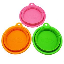 Alfie Pet - Set of 3 ROS Silicone Pet Expandable/Collapsible Travel Bowl - Size: 1.5 Cups