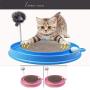 WWYM Cat Scratcher, Cat Scratchpad with Ball Mouse, Circular Plastic Corrugated Paper Cat-Scratchpad Toy Cat-Tease Plate Pet Supplies,Pink