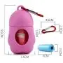 Practical pet dog toilet bag dispenser, garbage trash rack + toilet bag set, pet dog garbage cleaning supplies (Purple)