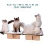 Petsfit Safety Sturdy Cat Window Perch, Natural Solid Wood and Long-haired Cushion, Without Damage, Not Fit All Windows