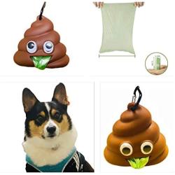 Emoji Dog Poop Dispenser with Wiggle Eyes -1 Free Roll of 15 Bags Inside Sold by XUCARDO @ Amazon