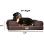 PetFusion Ultimate Dog Bed, Solid CertiPUR-US Orthopedic Memory Foam, Multiple Colors and Sizes, Medium Firmness Pillow, Waterproof Liner, Breathable Bed Cover, Cert. Skin Contact Safe, 3yr Warranty