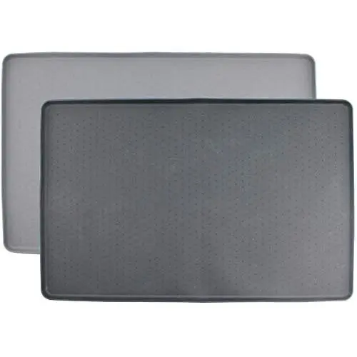 LIVSTON Dog Cat Food Feeding Mat (19''x12''), Raised Edge Silicone Non Slip Waterproof Pet Food Tray Placemat LIVSTON Dog Cat Food Feeding Mat (19''x12''), Raised Edge Silicone Non Slip Waterproof Pet Food Tray Placemat