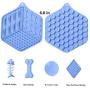 Jubyuan Lick Mat for Dogs，Dog Slow Dispensing Treater ，Dog Peanut Butter Lick Pad with Super Suction to Wall,Pet Lick Mat for Pet Bathing, Grooming, and Dog Training，Blue