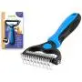Osandy Pet Grooming Tools - 2 Sided Undercoat Rake for Dogs and Cats with Medium and Long Hair - Easy for Removing Undercoat Mats Tangles and Shedding Osandy Pet Grooming Tools - 2 Sided Undercoat Rake for Dogs and Cats with Medium and Long Hair - Easy for Removing Undercoat Mats Tangles and Shedding
