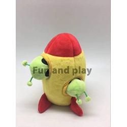 Modern Wave - Squeaky Plush Dog Toy - Interactive Hide and Seek Squirrel Type Puzzle Toy for Dogs, Small Size (Spaceship and Aliens)