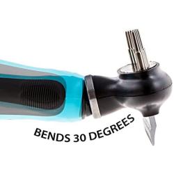 Vets Pride USA 2-in-1 Deshedding Comb & Undercoat Rake - Flexible Neck Bends Up to 30° - Grooming Tool with Deshedder Brush & Rake for Dematting - Detangler That Removes Both Matted & Shedding Hair