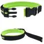 Chenyouwen Pet Toys Great Pet Dogs Polyester Reflective Breathable Pets Collar Traction Lead Leash, Size: L, 2.54754cm (Black) (Color : Green) Chenyouwen Pet Toys Great Pet Dogs Polyester Reflective Breathable Pets Collar Traction Lead Leash, Size: L, 2.54754cm (Black) (Color : Green)