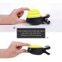 HJJ Portable Dog Scooper Pooper, Expandable Sanitary Dog Waste Pick Up with Carabiner Bag Yellow,