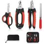 Dog Nail Clippers Trimmer Set of Penzance - Quick Safety Guard to Avoid Over-Cutting, Stainless Steel Razor Sharp Blades, Sturdy Non-Slip Handles, Storage Bag and Nail File, Professional Pet Grooming