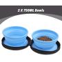 Pet Travel Dog Food Bin Container with Detachable Bowls Portable Pet Bowls for Outdoor Use