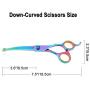 Mogoko Cat Dog Curved Scissors with Safe Round Tip, Stainless Steel Pet Grooming Shears