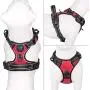 PHOEPET No Pull Dog Harness Medium Reflective Front Clip Vest with Handle,Adjustable 2 Metal Rings 3 Buckles[Easy to Put on & Take Off](M, Red)