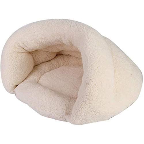 SQHZJ0 Cozy Cat Cuddle Cave Bed Pet Tent Cave Bed with Anti Slip Bottom Dog Cat Puppy Animals Soft Warm Fleece Cat Sleeping Bag Dog Bed Burrow