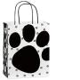 Dog Gift Bags Paw Prints 6 Count - Bags Only (Medium, Glossy Paws)