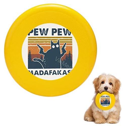 Pet Frisbee Flying Disc Dog Toy - Multifunction Cat Pew Pew Madafakas Vintage
