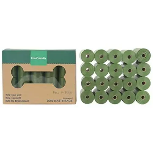 N+A Eco-Friendly Dog Poop Bags, Extra Thick and Strong for Dogs Poop, Guaranteed Leak-Proof, 15 Doggy Bags Per Roll, 9 x 13 Inches Per Bag