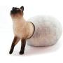 Kivikis Cat Bed, House, Cave, Nap Cocoon, Igloo, 100% Handmade from Sheep Wool (XL 17-26 pounds cat, Snow White)