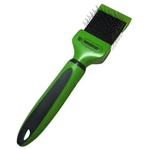 Pixikko Double Sided Flexible Head Slicker Brush for Cats & Dogs Daily Grooming