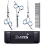 GLADOG Professional Grooming Scissors for Dogs with Safety Round Tips, 4 in 1 Dog Grooming Scissors Set, Sharp and Durable Pet Grooming Shears for Dogs and Cats