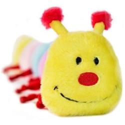 ZippyPaws - Caterpillar with 6-Squeakers - No Stuffing, Plush Dog Toy