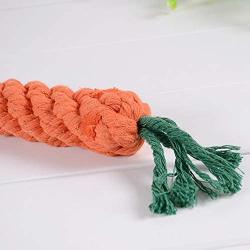 QERNTPEY Dog Pet Molar Bite Toy Chew Pet Toy Cotton Rope Woven Carrot Dog Molar Stick for Boring Pet Rope Dog Toy Bite Clean Teeth Bite Large Size Cartoon Pet Toy Teeth Cleaning Training