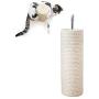 Tylu Wood Cat Scratching Post Handcrafted Cat Shelf Wall Mounted Cat Shelves Set for Climbing&Playing&Lounging