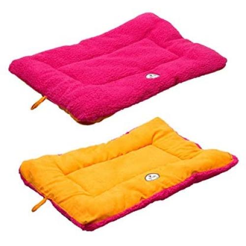 PET LIFE Eco-Paw Reversible Eco-Friendly Recyclabled Polyfill Fashion Designer Pet Dog Bed Mat Lounge