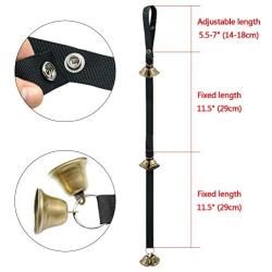 JUILE YUAN Dog Doorbell Rope Pet Training Product Dog Toy Housetraining and Communicate Alarm Door Bell for Dogs and Cats Adjustable for Training Potty Bathroom Training Doorbell Rope